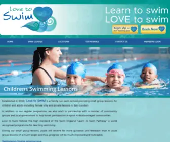 Lovetoswim.co.uk(Swimming Lessons East London) Screenshot