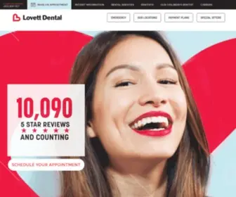 Lovettdental.com(Lovett Dental Offices Texas) Screenshot