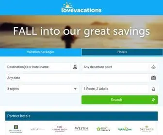 Lovevacations.com(Discover and book your perfect vacation) Screenshot