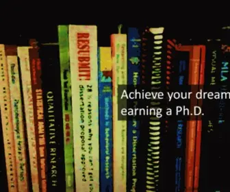 Loveyourdissertation.com(Achieve your dream of earning a Ph.D) Screenshot