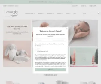 Lovinglysigned.com.sg(Personalised Baby Gifts) Screenshot