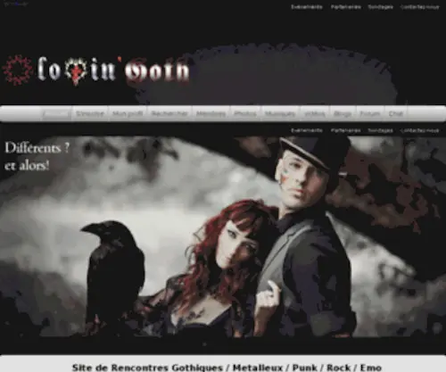 Lovingoth.com(Le 1er réseau social de rencontres Gothiques) Screenshot