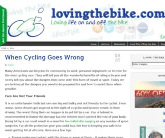 Lovingthebike.com(Cycling blog) Screenshot