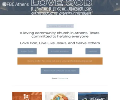 Lovingtheworld.com(First Baptist Church) Screenshot