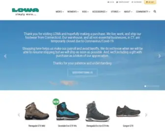 Lowaboots.com(LOWA Boots USA) Screenshot