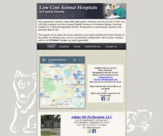 Lowcostanimalhospitals.com(Low Cost Animal Hospitals of Central Florida) Screenshot