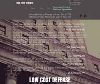 Lowcostdefense.com(Low Cost Lawsuit Defense in New York) Screenshot