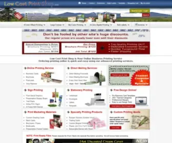 Lowcostprintshop.com(Online Printing Service) Screenshot