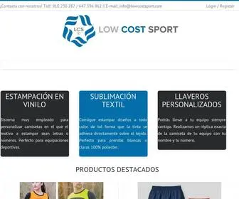 Lowcostsport.com(Equipaciones, ropa y camisetas personalizadas a bajo precio y baratas) Screenshot