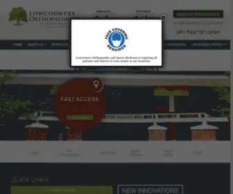 Lowcountryortho.com(Lowcountry Orthopaedics) Screenshot