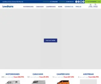 Lowdhams.com(New and Used Caravans) Screenshot