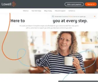 Lowell.co.uk(Start your debt) Screenshot