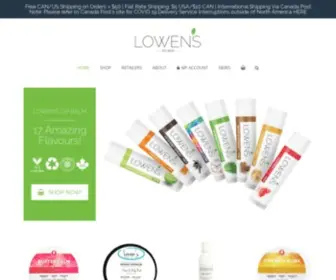 Lowens.ca(Lowen’s Natural Skincare) Screenshot