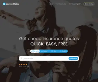 Loweredrates.com(Get & Compare FREE Insurance Quotes) Screenshot