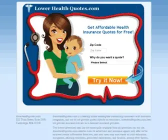 Lowerhealthquotes.com(Get Affordable Health Insurance Quotes for Free) Screenshot