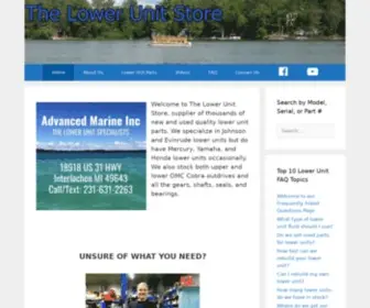 Lowerunit.net(Lower Unit Shop for Johnson Evinrude Outboard Motors) Screenshot