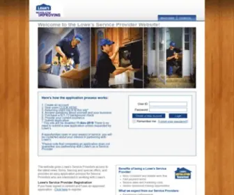 Lowesinstaller.com(The Lowe's Installer Website) Screenshot