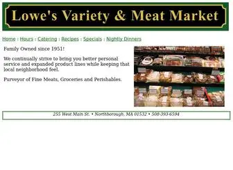 Lowesmeatmarket.com(Lowe's Variety & Meat Market) Screenshot