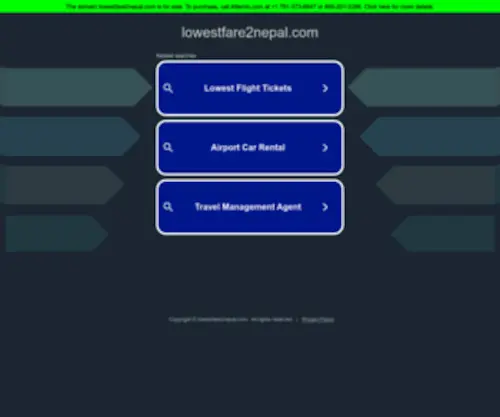 Lowestfare2Nepal.com(Travel House Nepal) Screenshot