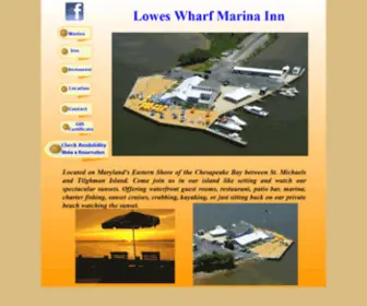 Loweswharf.com(Maryland lodging and accommodations at Lowes Wharf Marina Inn) Screenshot