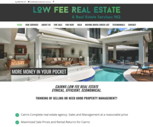 Lowfeerealestate.com.au(Affordable Real Estate Agents Cairns) Screenshot