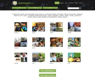 Lowimpact.org(Sustainable living info) Screenshot