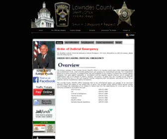 Lowndessheriff.com(Lowndes county sheriff's office) Screenshot