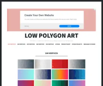 Lowpolygonart.com(Huge Collection of Low Poly Art Backgrounds (100 Vertices)) Screenshot