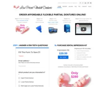 Lowpricedentures.com(Dentures Affordable Flexible Partials Flippers Order Online) Screenshot