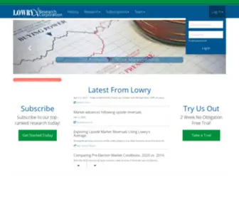 Lowryresearch.com(Lowry Research) Screenshot