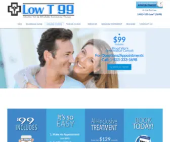 Lowt99.com(Affordable, Comprehensive Low Testosterone Therapy and Medication) Screenshot