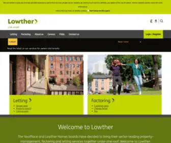 Lowtherhomes.com(Lowther) Screenshot