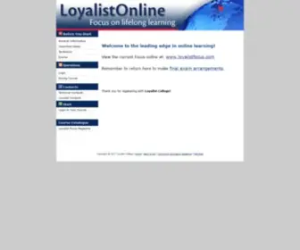 Loyalistonline.com(Loyalist Online) Screenshot