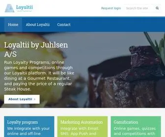 Loyaltii.com(Loyalty programs and Gamification solutions from Juhlsen) Screenshot