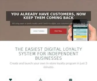 Loyalzoo.com(Digital loyalty card service for independent retailers) Screenshot