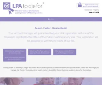 Lpatodiefor.co.uk(Our unique Lasting Power of Attorney service) Screenshot