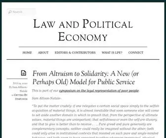 Lpeblog.org(Law and Political Economy) Screenshot
