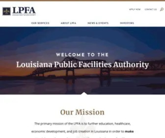 Lpfa.com(The Louisiana Public Facilities Authority) Screenshot