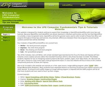 Lpgallery.mb.ca(The LPG Computer Fundamentals Tutorial Website) Screenshot