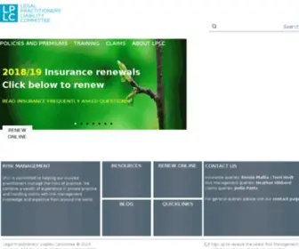 LPLC.com.au(Legal Practitioners' Liability Committee) Screenshot