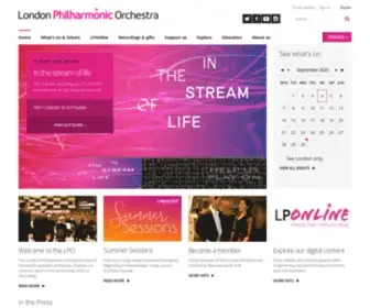 Lpo.org.uk(London Philharmonic Orchestra) Screenshot