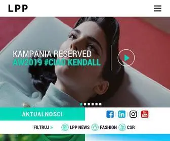 LPpsa.com(LPP SA – Oficjalna strona jednej z największych polskich firm odzieżowych) Screenshot