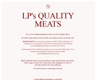 LPsqualitymeats.com(LP's Quality Meats) Screenshot