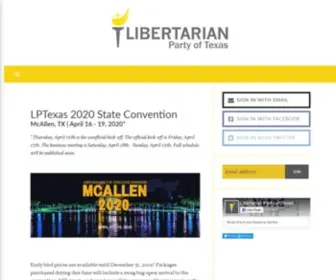 Lptexas.org(Libertarian Party of Texas) Screenshot