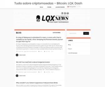 LQxnews.com(Bitcoin, LQX, Dash) Screenshot