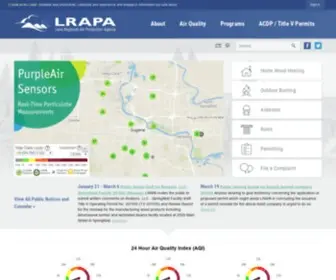 Lrapa.org(Lane Regional Air Protection Agency) Screenshot