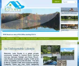 Lrpoa.com(Lake Royale Property Owners' Association North Carolina) Screenshot
