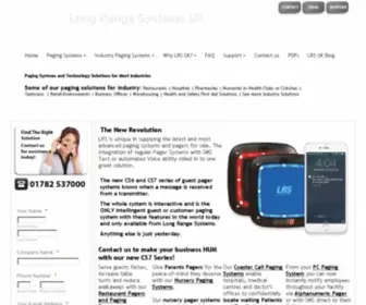 LRspagers.co.uk(Pager & Paging Systems Solutions Table Tracker LRS UK) Screenshot