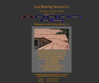 LRsroofingco.com(Luis Roofing Service Co) Screenshot