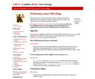 Lrug.org(London Ruby User Group) Screenshot